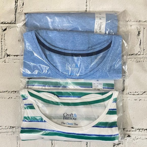 Lot of 2 Croft & Barrow Essential Crewneck Tee XXL - Picture 2 of 3